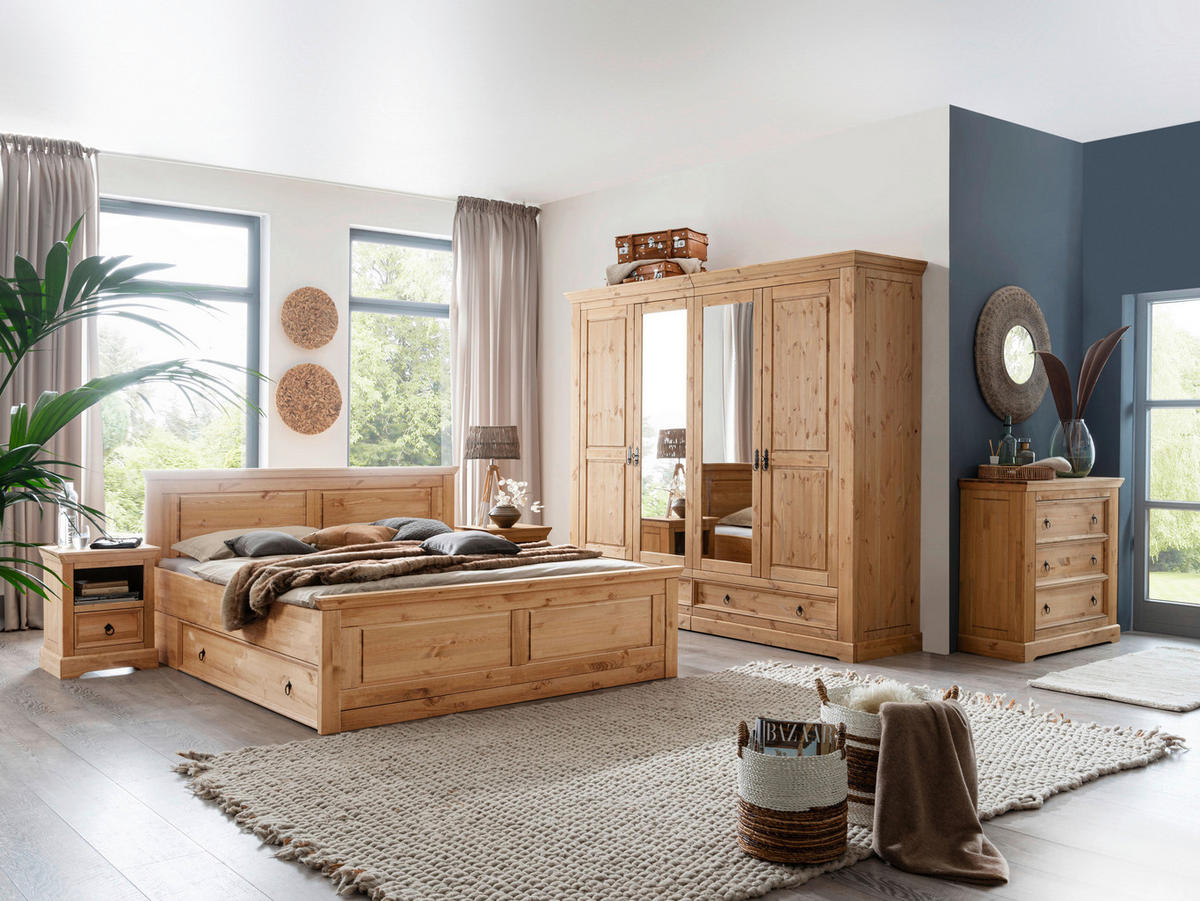 KLEIDERSCHRANK 254/215/62 cm,  in Eichefarben, 4-türig  - Eichefarben/Schwarz, KONVENTIONELL, Holz/Metall (254/215/62cm) - Livetastic