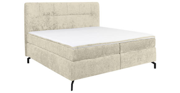 BOXSPRINGBETT 160/200 cm  in Champagner  - Champagner/Schwarz, Design, Textil/Metall (160/200cm) - Esposa