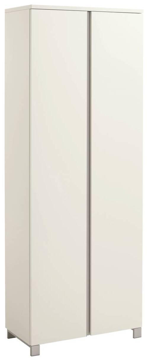 GARDEROBENSCHRANK 70/193/37 cm  - Silberfarben/Weiß, Design, Holzwerkstoff (70/193/37cm)