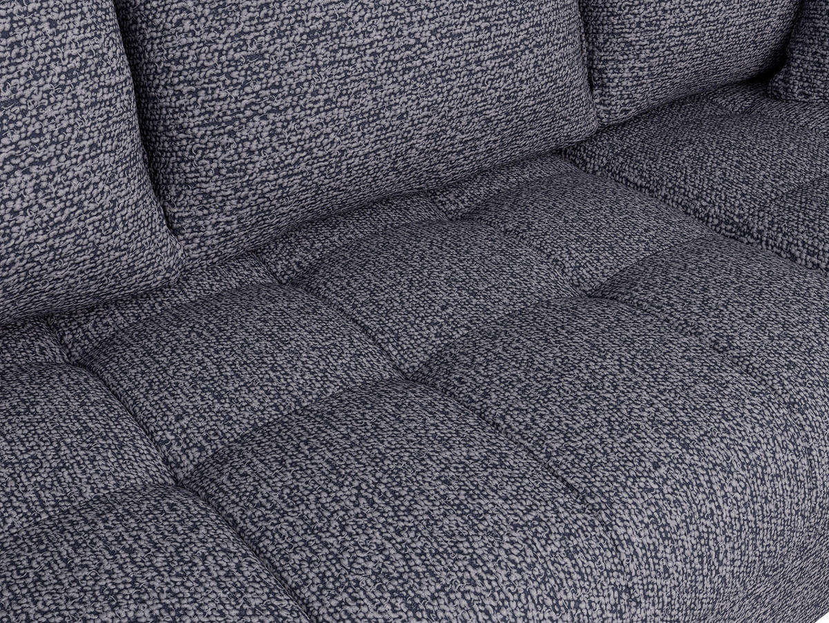 ECKSOFA Anthrazit Struktur, Bouclé  - Anthrazit/Schwarz, Design, Textil (177/276cm) - MID.YOU