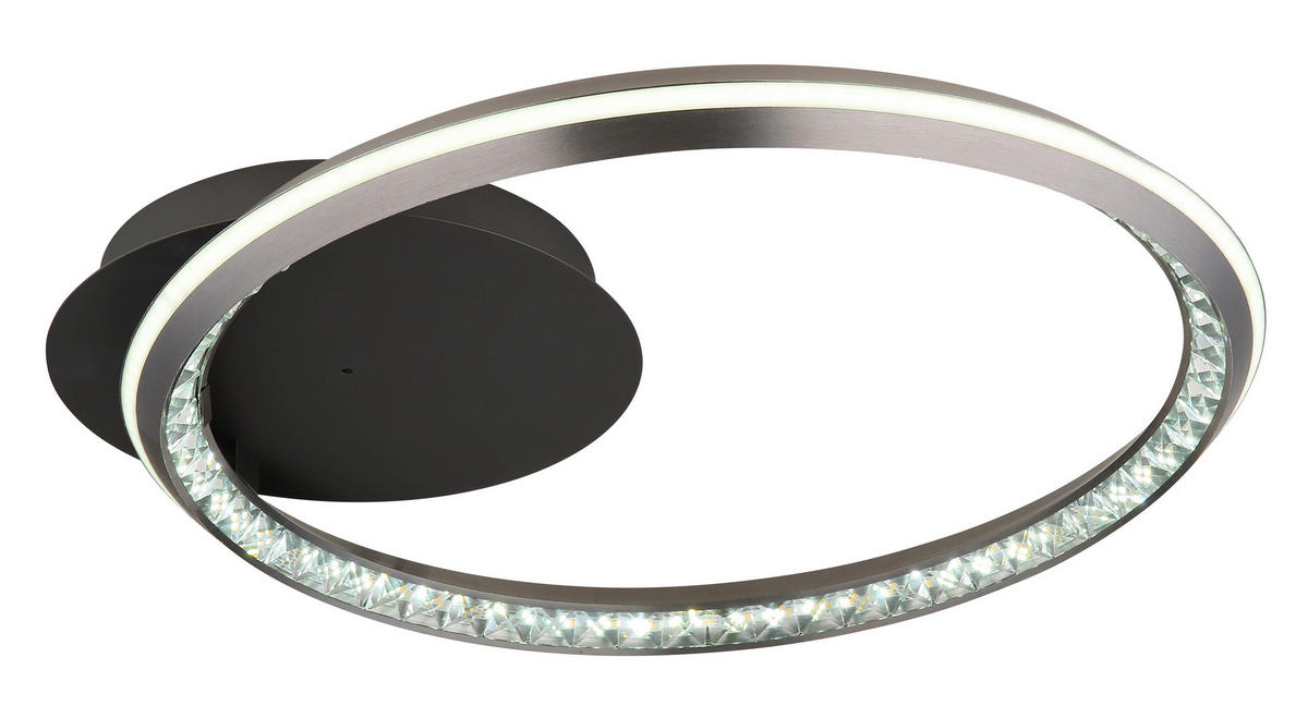 STROPNA LED-SVETILKA  ALAINA /100-1500 lm/2700-6000 K/230 V/ - siva/opal, Design, kovina/umetna masa (53/50/8cm) - Globo
