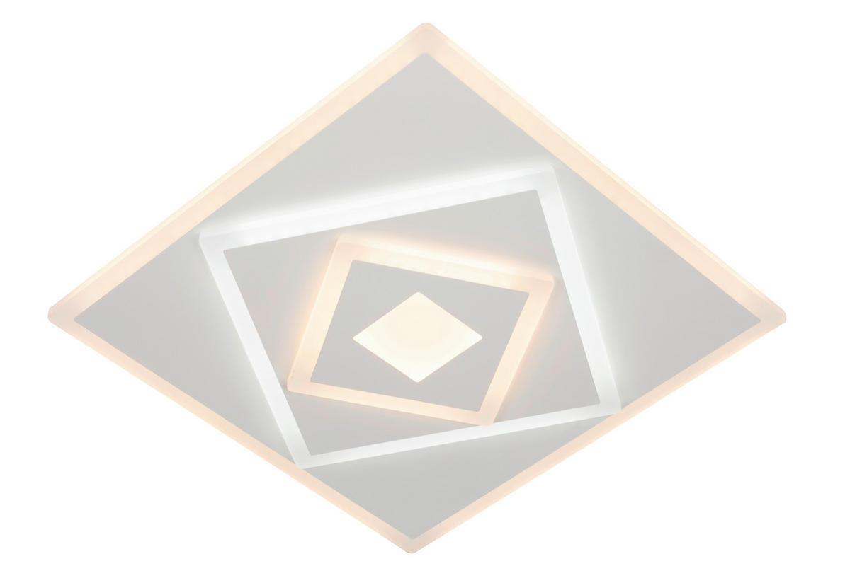 LED-DECKENLEUCHTE 40/40/6 cm   - Weiß, Trend, Kunststoff/Metall (40/40/6cm) - Novel