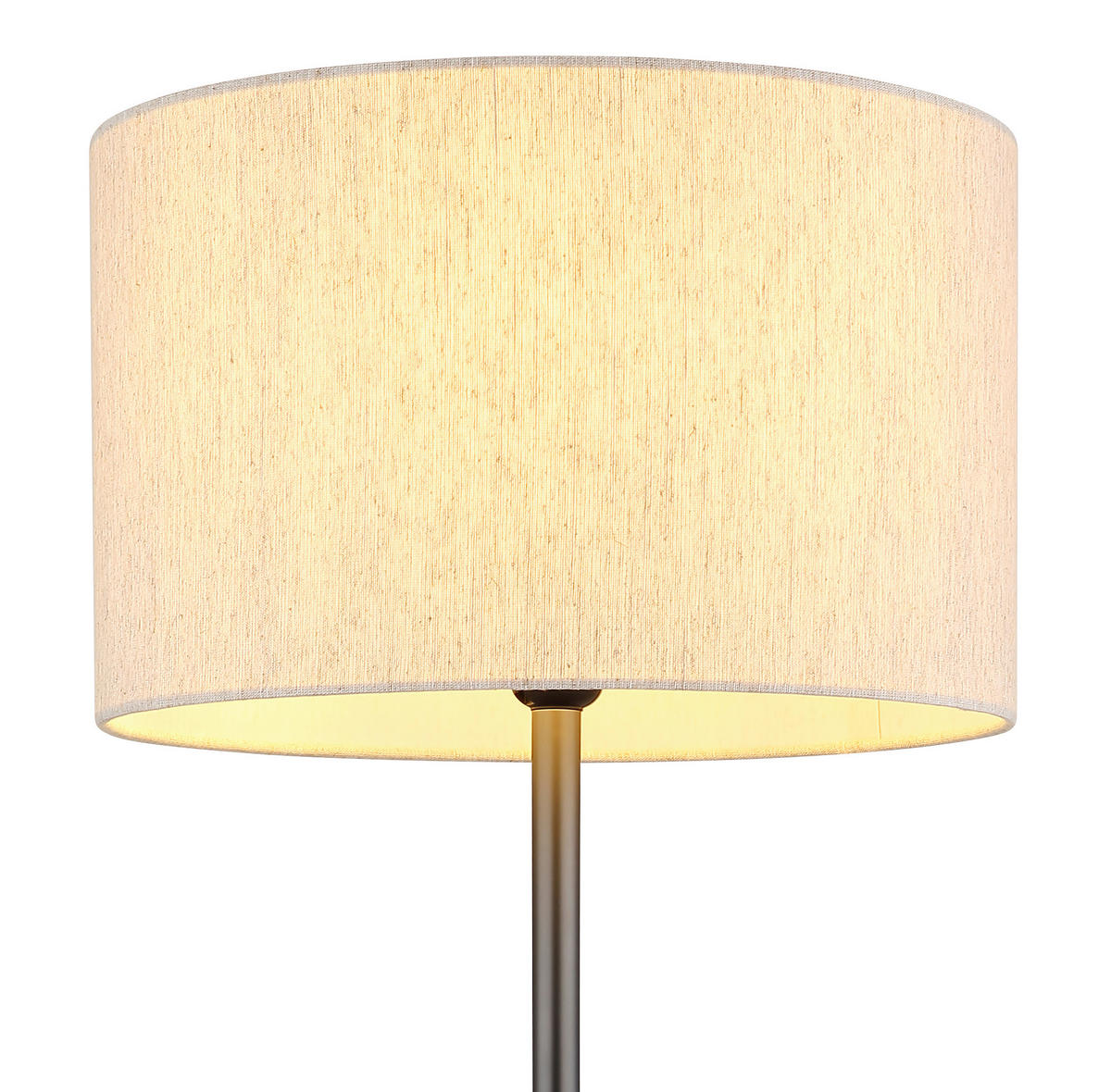 STOJACÍ LAMPA, 35/160 cm  - černá/krémová, Design, kov/textil (35/160cm) - Globo
