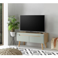 LOWBOARD  in 107/50/40 cm  - Eichefarben/Grün, Design, Holzwerkstoff (107/50/40cm) - MID.YOU