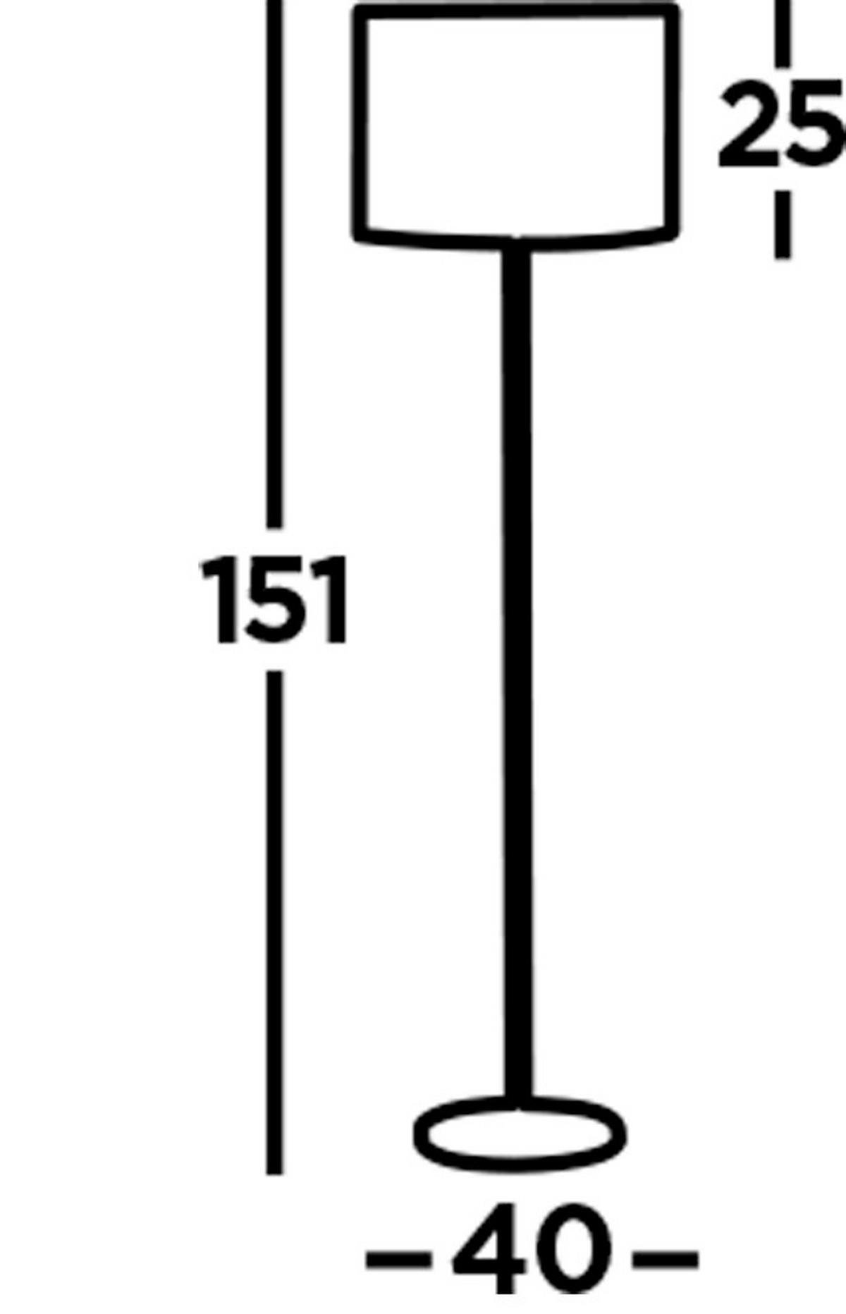 STEHLEUCHTE 40/151 cm    - Chromfarben, LIFESTYLE, Metall (40/151cm)