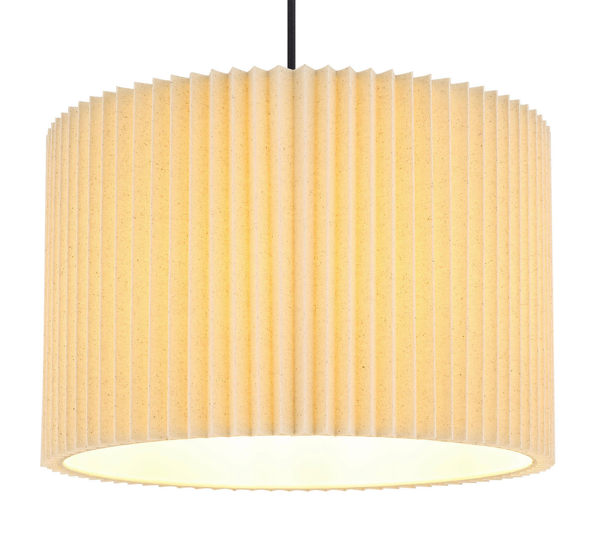 ZÁVĚSNÉ SVÍTIDLO, 38/120 cm  - černá/přírodní barvy, Basics, kov/textil (38/120cm) - Globo
