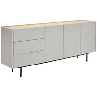 SIDEBOARD  in 180/77,5/40 cm  - Eichefarben/Hellgrau, Design, Holz/Holzwerkstoff (180/77,5/40cm) - Carryhome