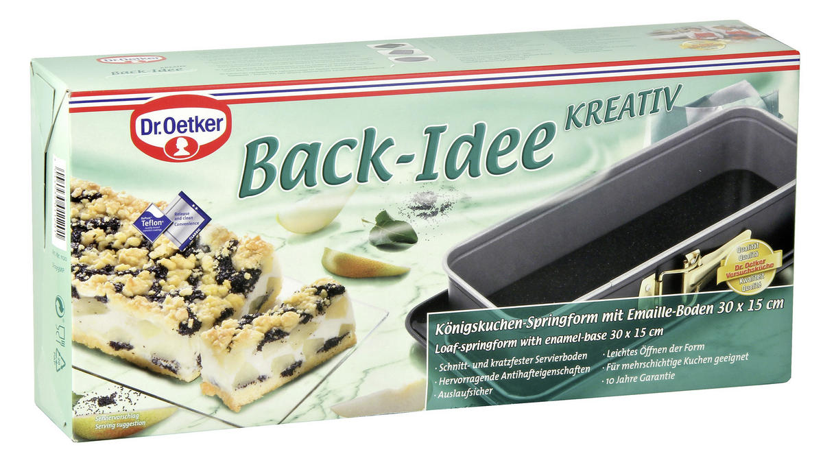 SPRINGFORM 30/12/7 cm  - Schwarz/Grau, Metall (30/12/7cm) - Dr.Oetker