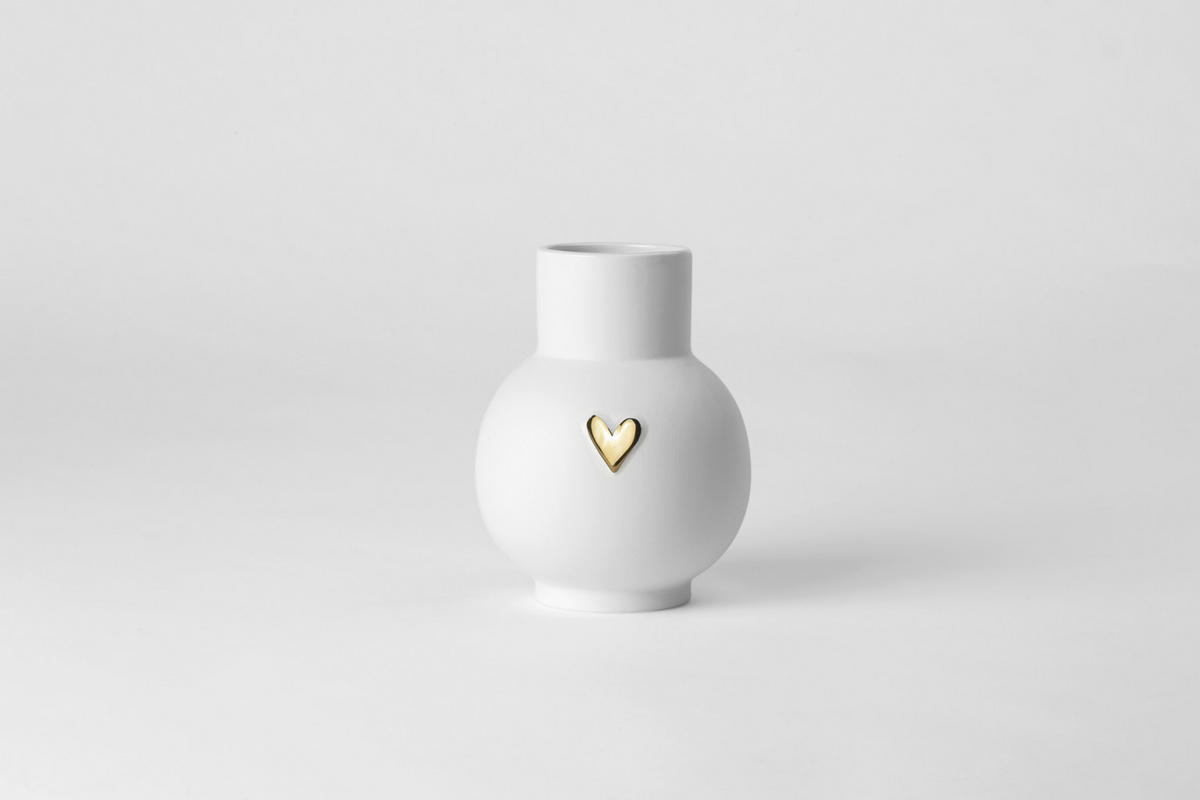 VASE  - Weiss, Basics, Keramik (10/13cm) - Räder