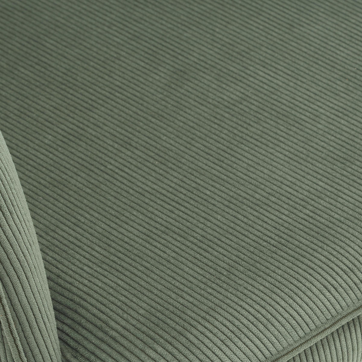 ARMLEHNSTUHL  in Eisen Cord  - Schwarz/Olivgrün, MODERN, Textil/Metall (61/85/61cm) - Livetastic