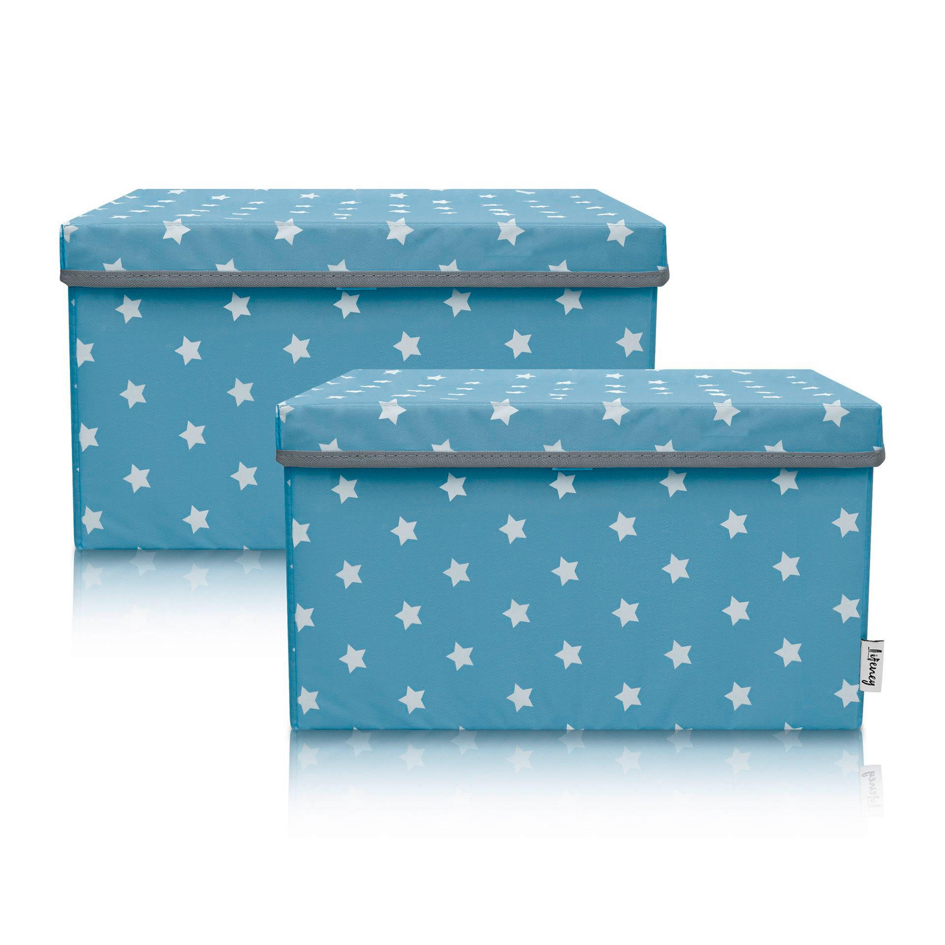 AUFBEWAHRUNGSBOXEN-SET  - Blau, Basics, Kunststoff (37/25/21cm) - Lifeney