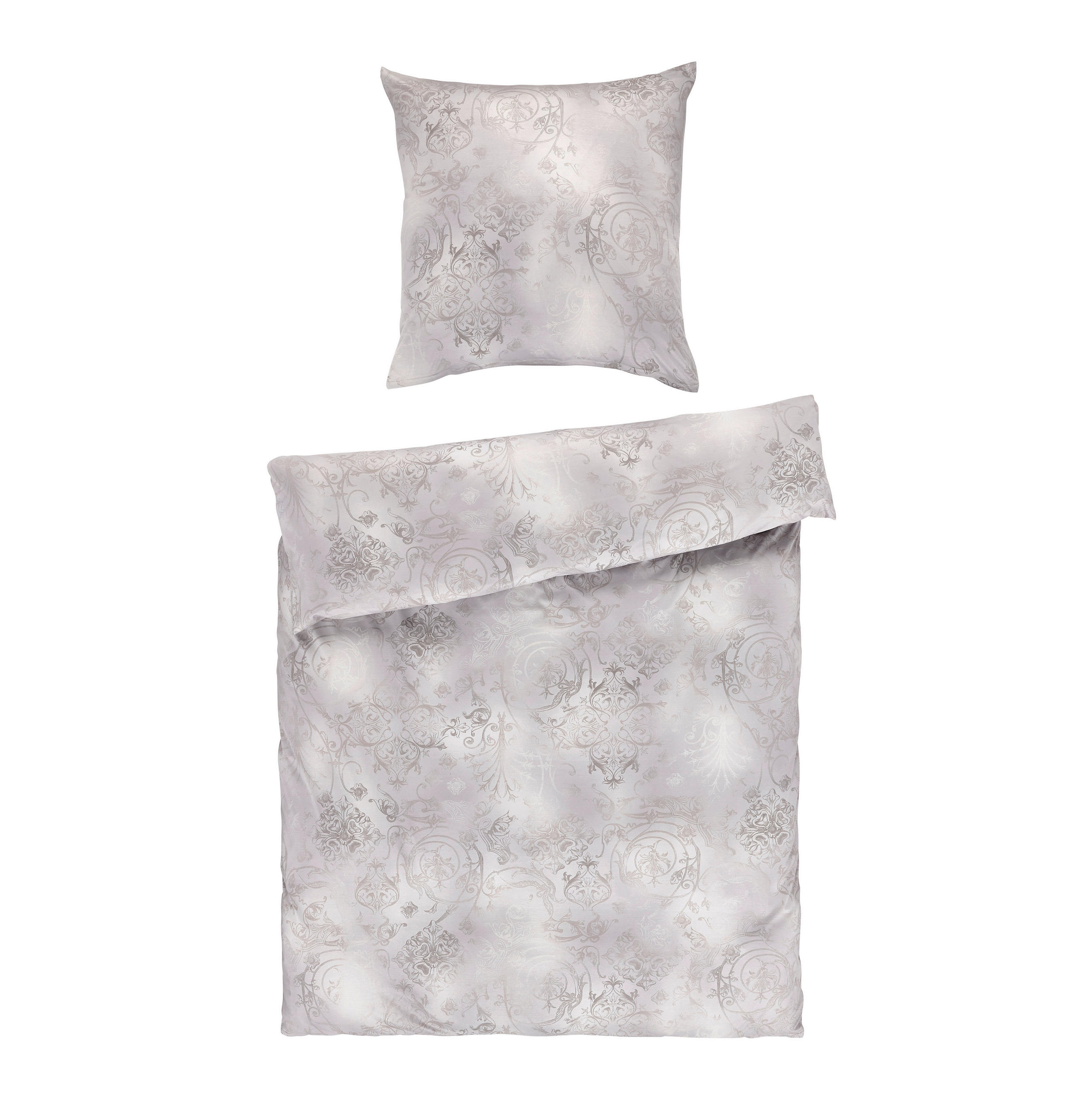 BETTWÄSCHE 2-teilig Gregorio Jersey 155/220 cm  - Silberfarben, Basics, Textil (155/220cm) - Estella