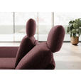 ECKSOFA  in Flachgewebe Bordeaux  155/234 cm  - Bordeaux/Schwarz, Design, Textil/Metall (155/234cm) - Dieter Knoll