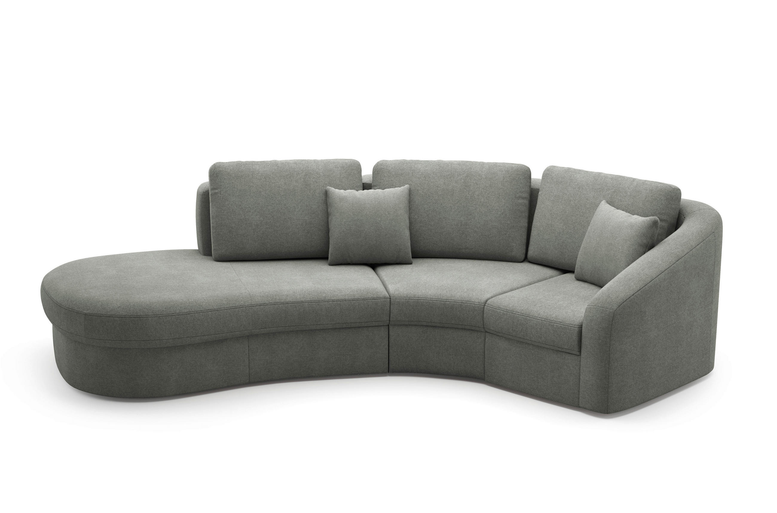 ECKSOFA in Mikrofaser Schlammfarben - Schlammfarben/Schwarz, Modern, Kunststoff/Textil (230/266cm) - Sit & More