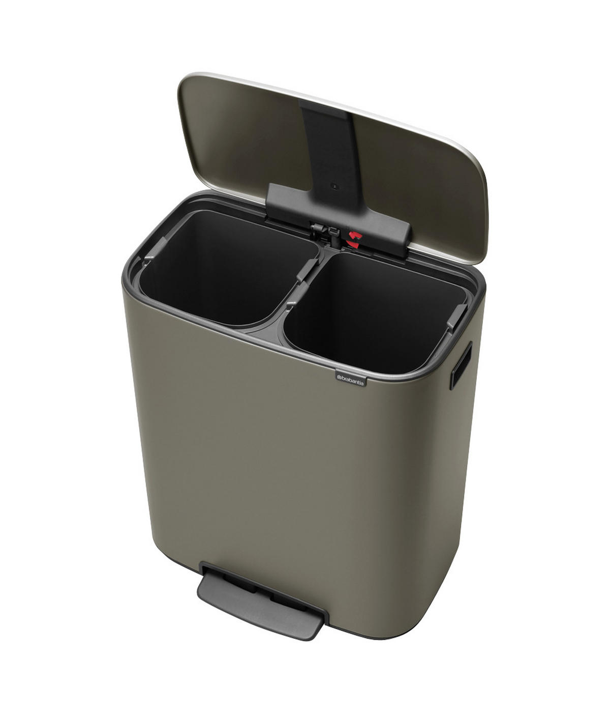 ABFALLEIMER BO TRETEIMER 2 X 30 L  - Schwarz/Grau, Basics, Kunststoff/Metall (54.1/65.2/36.3cm) - Brabantia