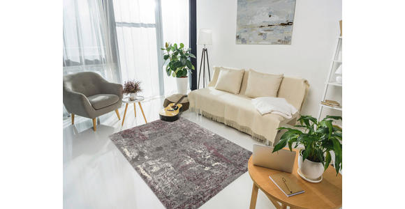 VINTAGE-TEPPICH 200/250 cm Timeline Quantum Aubergine, Beige - Beige/Aubergine, Design, Textil (200/250cm) - Novel