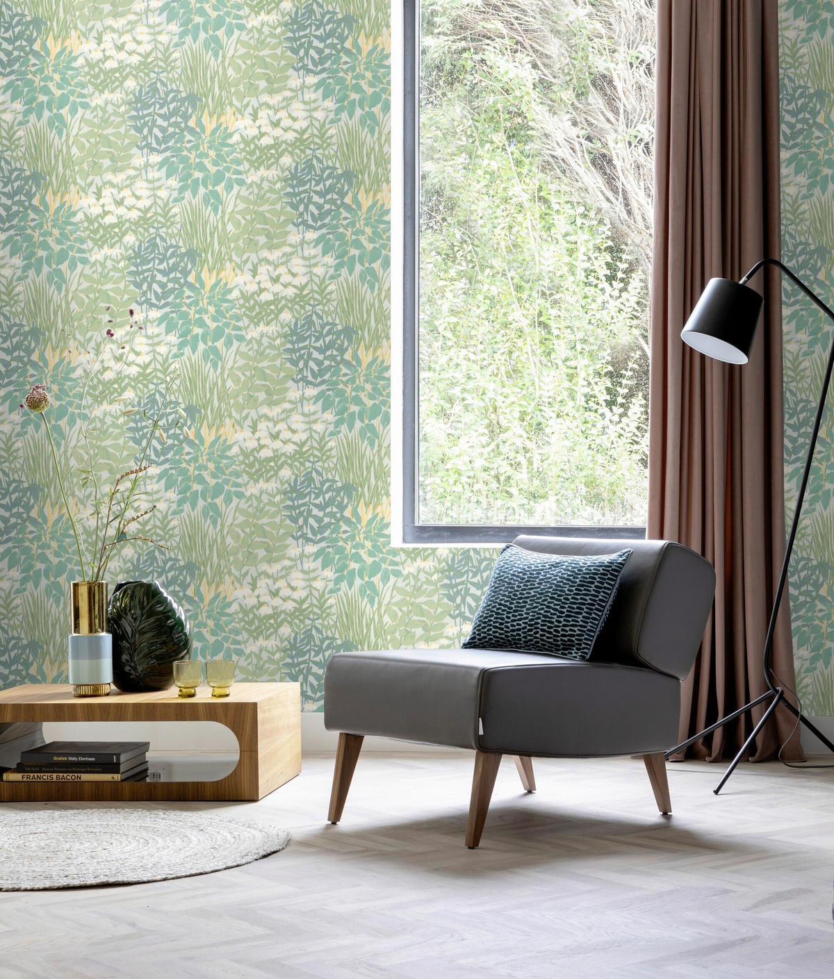 TAPETE - Blau, Natur, Textil (600/53cm) - Tesa