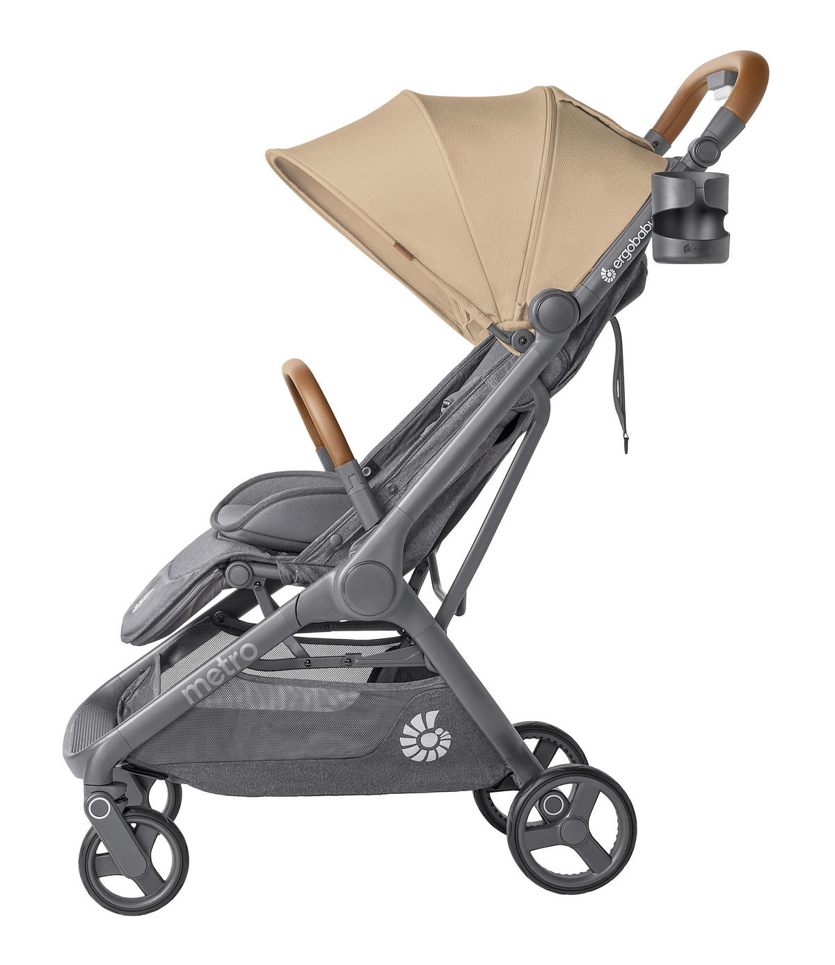 KIŠOBRAN KOLICA  METRO 3 DELUXE  - zlatno-braon, Osnovno, metal/tekstil (23/44cm) - Ergo Baby