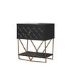 BEISTELLTISCH in Metall, Holzwerkstoff  - Goldfarben/Schwarz, Design, Holzwerkstoff/Metall (59/42/68cm) - MID.YOU