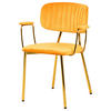 STUHL-SET 2 Stück  in Eisen Metall, Kunststoff  - Goldfarben/Orange, Design, Kunststoff/Metall (63/80/51cm) - Kayoom