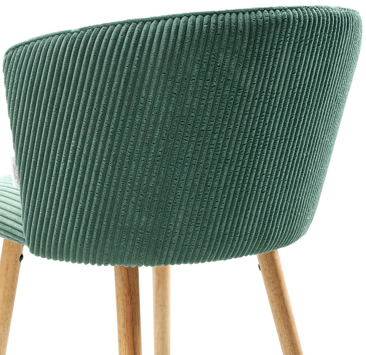STUHL Cord Grün, Naturfarben Buche massiv  - Naturfarben/Grün, LIFESTYLE, Holz/Textil (61/79/61cm) - MID.YOU