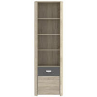REGAL 59/194/41 cm antracit, hrast sonoma  - barve hrasta/barve aluminija, Design, leseni material (59/194/41cm) - Carryhome