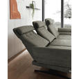 ECKSOFA in Flachgewebe Grün  279-327/176-217 cm  - Schwarz/Grün, Design, Textil/Metall (279-327/176-217cm) - Dieter Knoll