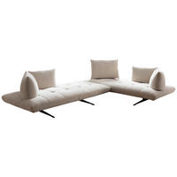 ECKSOFA Sofaschmiede in Mikrofaser Creme  345/230 cm  - Creme/Schwarz, Design, Textil (345/230cm) - Moderano