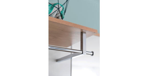 GARDEROBE 3-teilig  in 222/201/35 cm  - Eichefarben/Weiß, Design, Glas/Holz (222/201/35cm) - Moderano