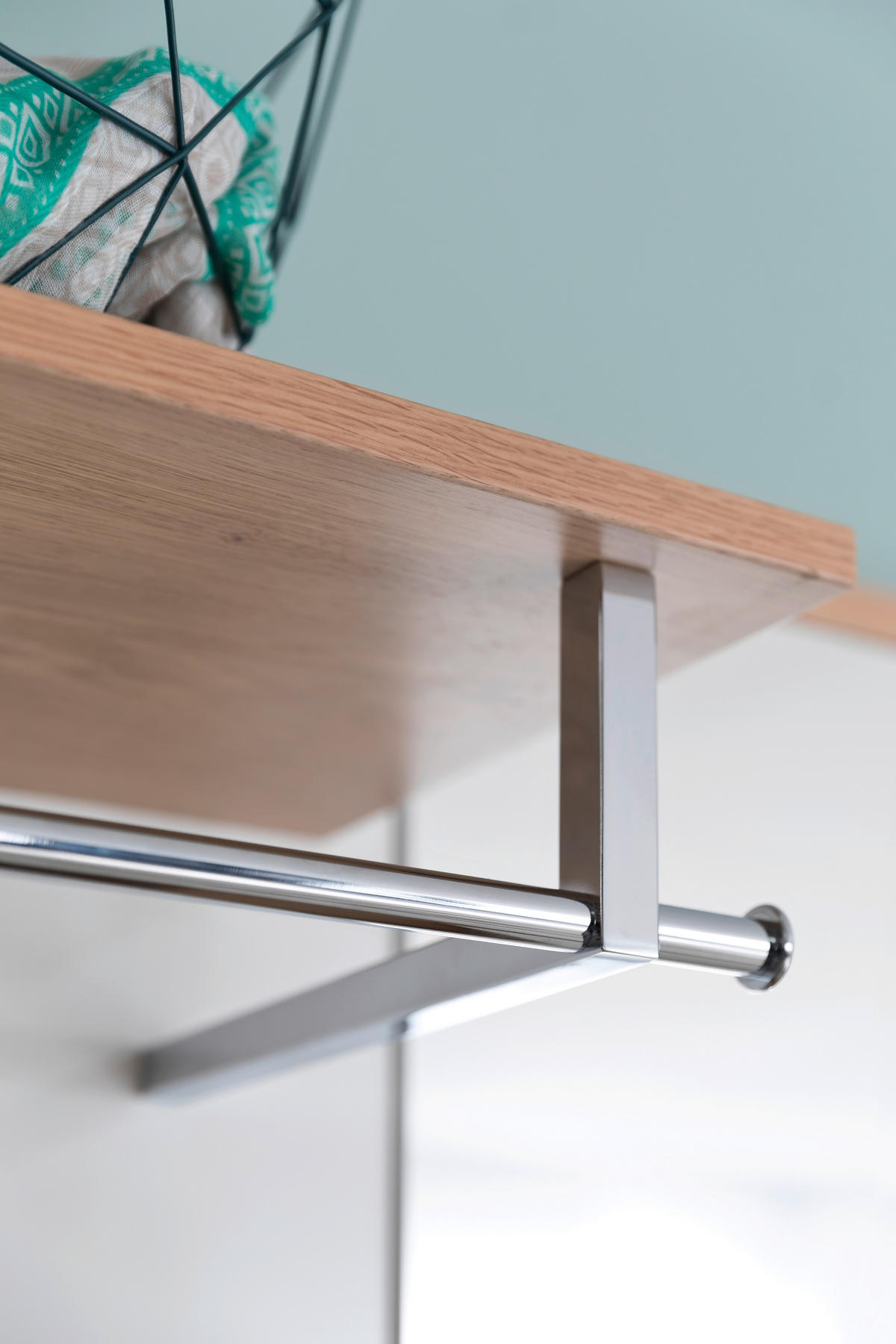 GARDEROBE 3-teilig  in 222/201/35 cm  - Eichefarben/Weiß, Design, Glas/Holz (222/201/35cm) - Moderano