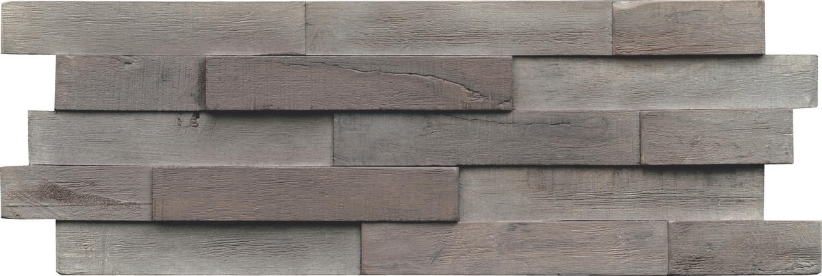 WANDVERKLEIDUNG 9 Stück  - Grau, Basics, Holz (56/20/2cm)