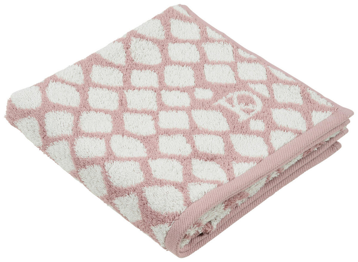 HANDTUCH SNAKO Grau, Rosa  - Rosa/Grau, Design, Textil (50/100cm) - Dieter Knoll