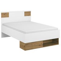 BETT 120/200 cm  in Weiss, Eiche Artisan   - Weiss/Eiche Artisan, Konventionell, Holzwerkstoff (120/200cm) - Xora