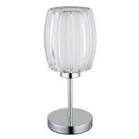 TISCHLEUCHTE 18/40 cm   - Klar/Chromfarben, Design, Glas/Kunststoff (18/40cm) - Globo