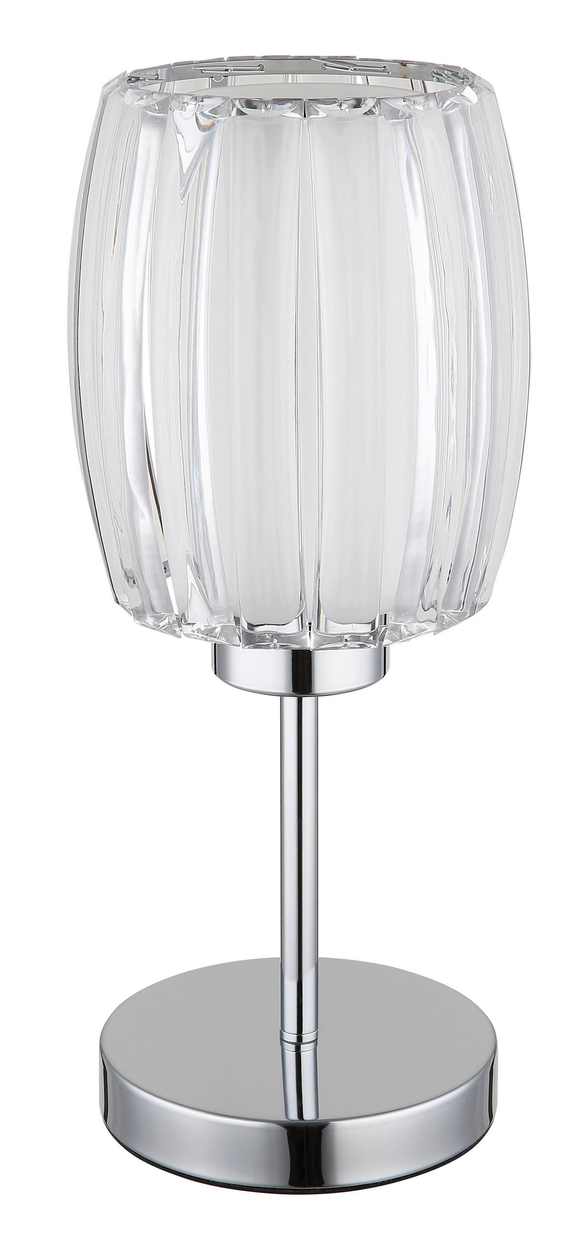 TISCHLEUCHTE 18/40 cm   - Klar/Chromfarben, Design, Glas/Kunststoff (18/40cm) - Globo