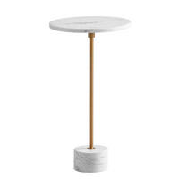 BEISTELLTISCH 30/30/55,5 cm Weiß, Goldfarben rund  - Goldfarben/Weiß, Design, Stein (30/30/55,5cm) - Livetastic
