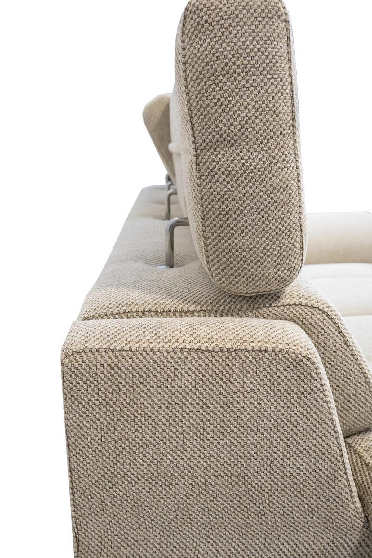 ÜLŐGARNITÚRA textil bézs  - bézs/krómszínű, Basics, műanyag/textil (166/83/100cm) - Andante