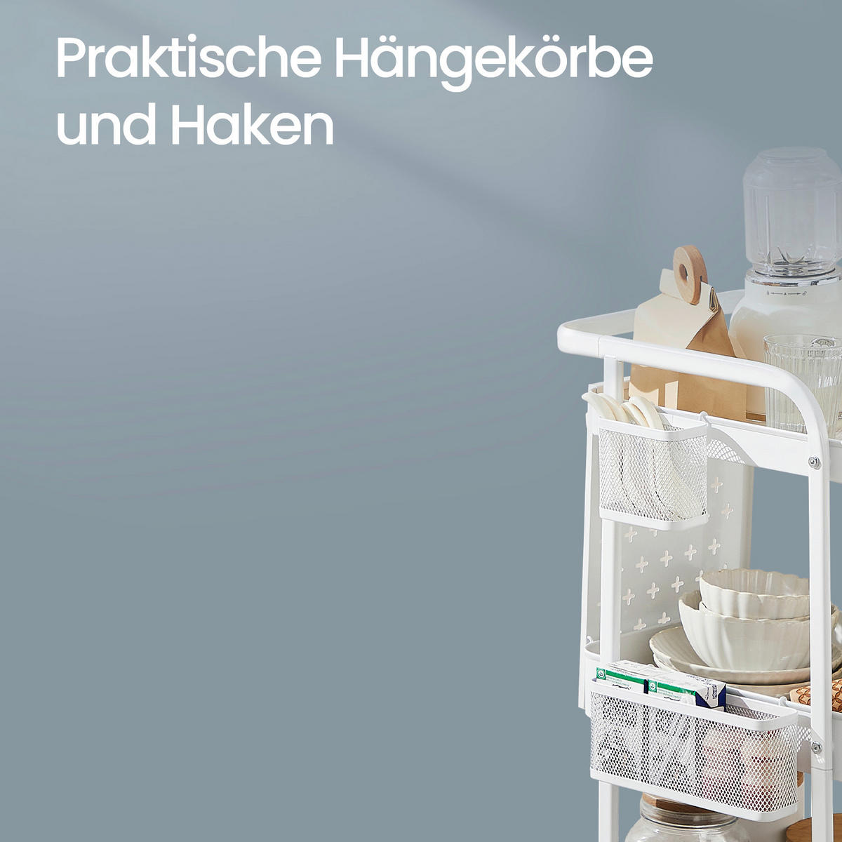 REGAL Weiß  - Weiß, Trend, Kunststoff/Metall (43,3/73,9/32,3cm) - Boxxx