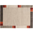 WEBTEPPICH 65/130 cm Palazzo Lobo Dunkelbraun, Beige  - Dunkelbraun/Beige, KONVENTIONELL, Textil (65/130cm) - Novel