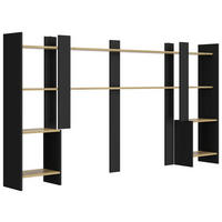 TV-ELEMENT TRUST Holzwerkstoff Schwarz, Eichefarben  - Eichefarben/Schwarz, MODERN, Holzwerkstoff (240/125/28cm) - MID.YOU