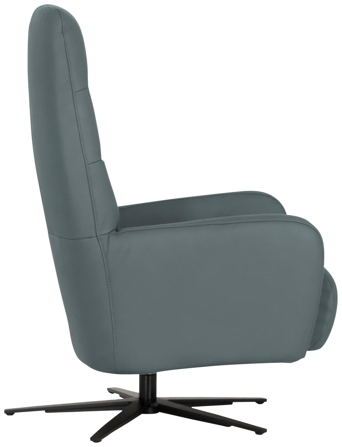 RELAXSESSEL Leder Grau  - Schwarz/Grau, Modern, Leder/Metall (66/110/83cm) - Joop!