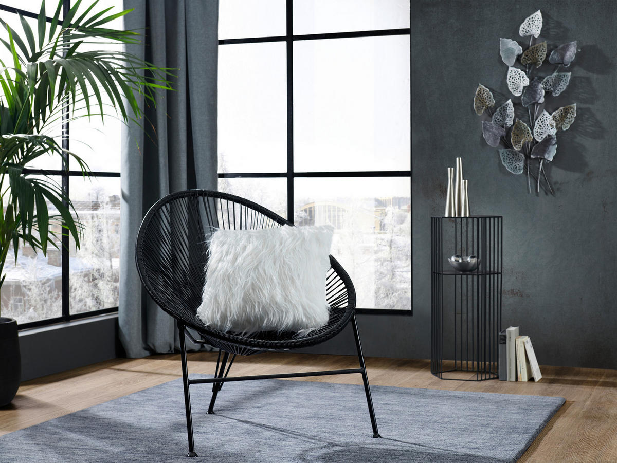 PRÍRUČNÝ STOLÍK, čierna - čierna, Design, kov (32/28/70cm) - Ambia Home