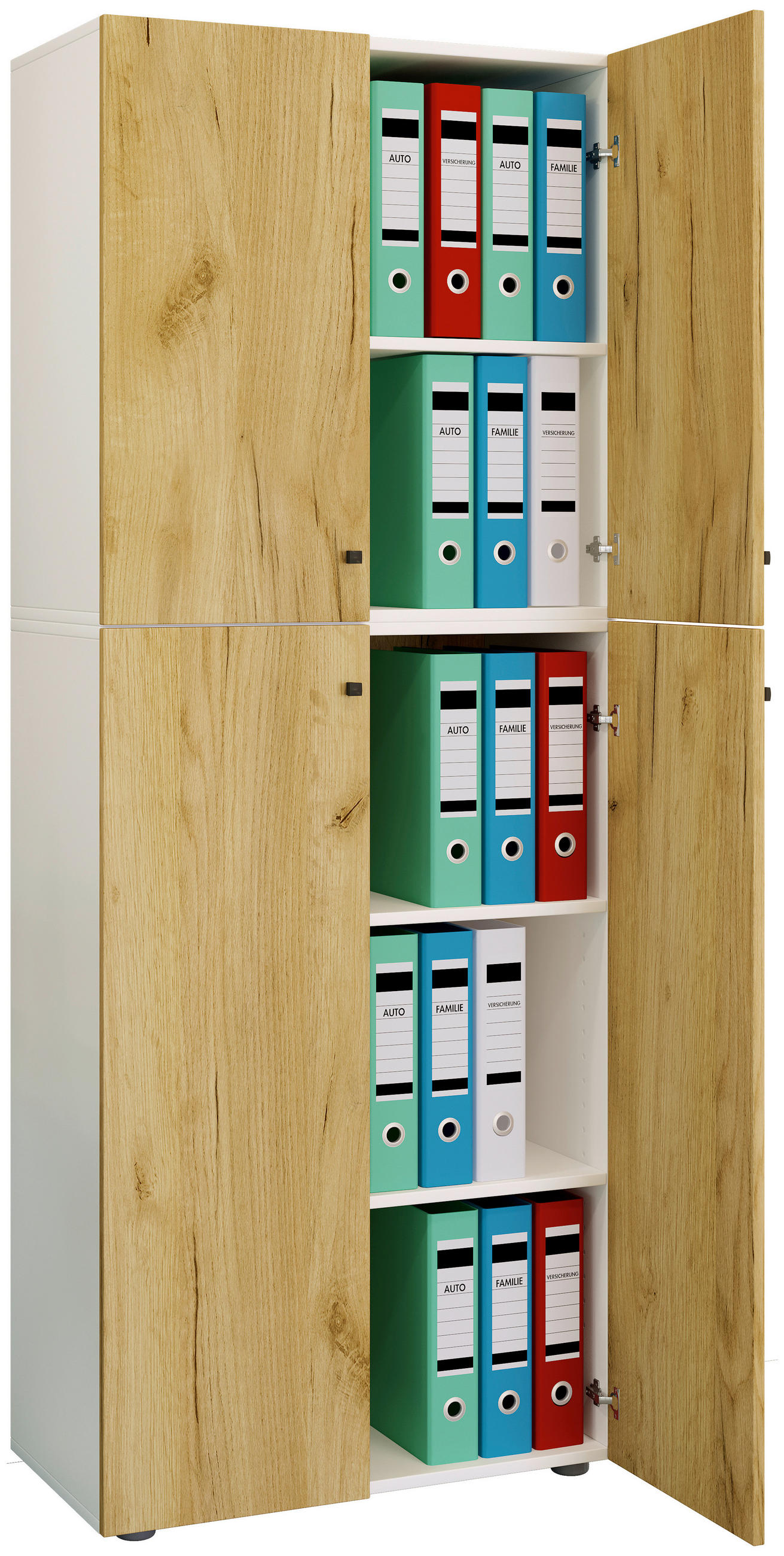 AKTENSCHRANK 70/183/39 cm  - Honigeiche/Weiß, Design, Holzwerkstoff (70/183/39cm) - MID.YOU