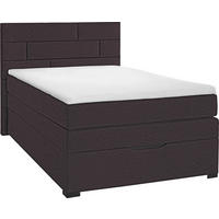 BOXSPRINGBETT 100/200 cm  in Dunkelbraun  - Wengefarben/Dunkelbraun, Konventionell, Textil (100/200cm) - Carryhome