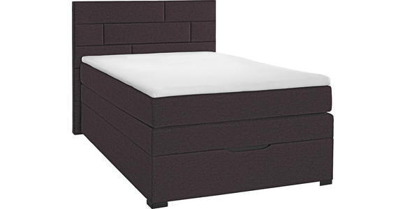 BOXSPRINGBETT 100/200 cm  in Dunkelbraun  - Wengefarben/Dunkelbraun, KONVENTIONELL, Textil (100/200cm) - Carryhome