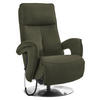 RELAXSESSEL in Leder Grün  - Chromfarben/Grün, Design, Leder/Metall (77/110/87cm) - Valdera