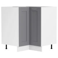 HÖRNBÄNKSKÅP 76/82/76 cm  i antracit, vit  - vit/silver, Trend, trämaterial/plast (76/82/76cm) - MID.YOU