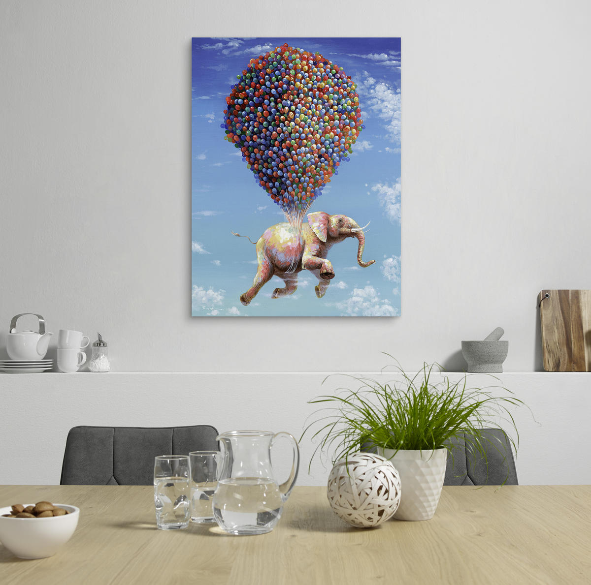 TISAK NA PLATNU     90/120 cm       - višebojno, Trend, drvo/tekstil (90/120cm) - Monee