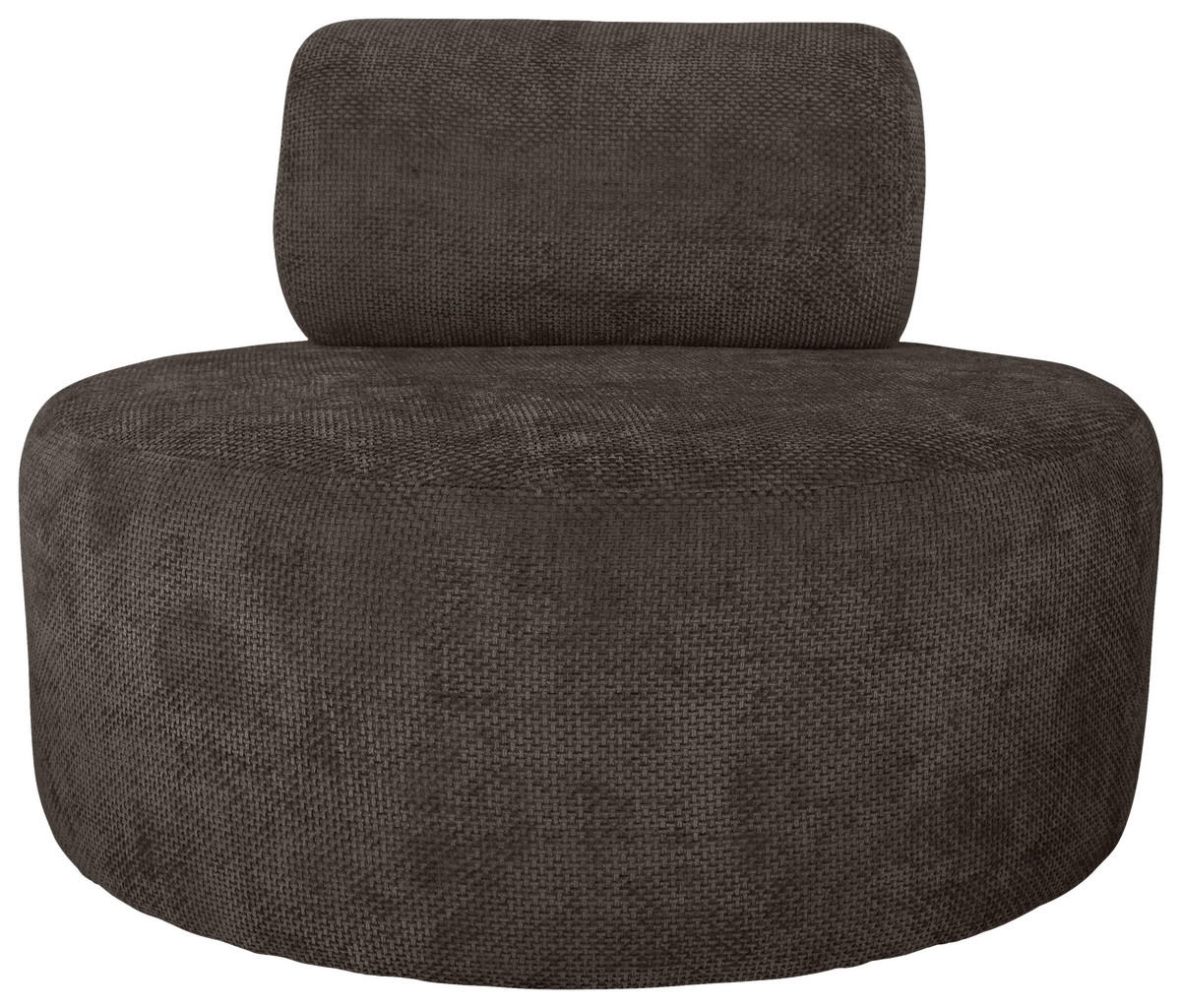 SESSEL in Struktur Mokka  - Schwarz/Mokka, Basics, Textil/Metall (88/70/88cm) - Livetastic