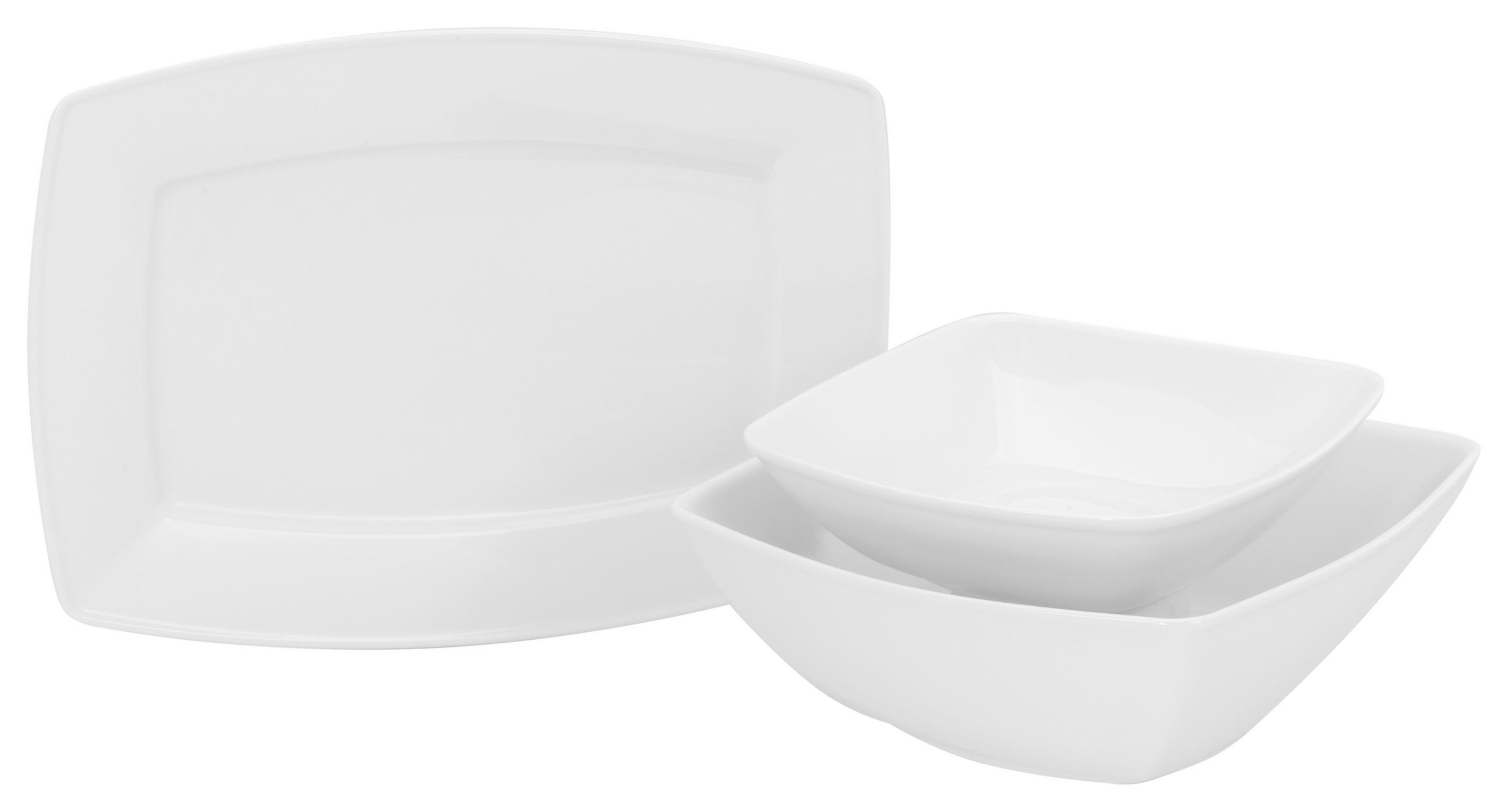 SERVIERSET 3-TLG. Victoria weiss   - Weiß, Basics, Keramik - Creatable